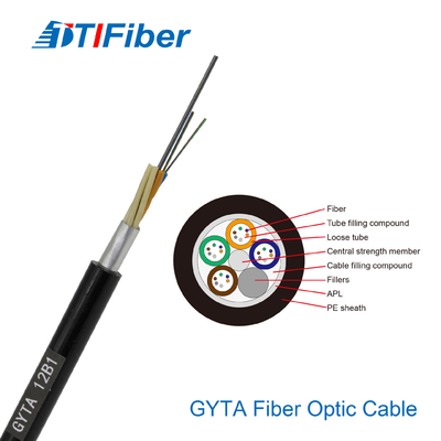 G652d Singlemode Aluminium Tape Gyta Fiber Optic Cable 2 - 288 Cores Strand