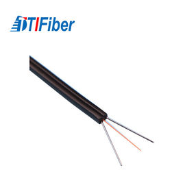 Cáp quang sợi quang Ftth Drop Chế độ đơn với dây thép / Thành viên cường độ FRP