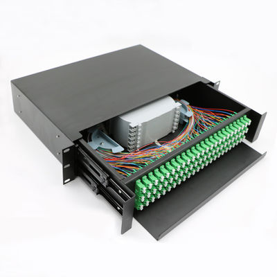 19 inch 1u 2u Rack Mount Mpo Cassette Panel Patch Panel Plc Splitter Fiber Panel