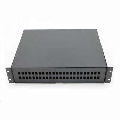Bảng điều khiển cáp quang FTTH 12 24 48 96 144 Cổng viễn thông Giá đỡ 19 inch được gắn