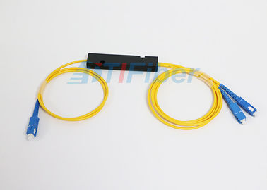 Bộ chia sợi quang SC / APC 1 X 2 màu vàng với cáp quang 3.0mm G657A