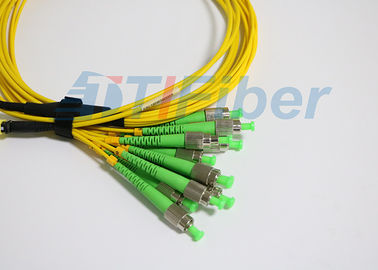 Cáp nối sợi quang 12 lõi màu vàng đến FC cho mạng viễn thông