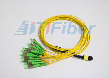 Cáp nối sợi quang 12 lõi màu vàng đến FC cho mạng viễn thông