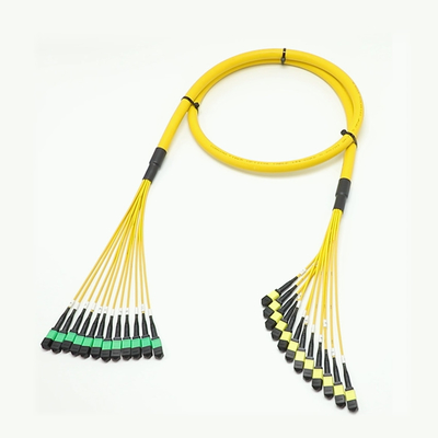 144F MTP MPO Fanout Cable SMG657A1 MPO APC đến MPO APC Breakout Fiber Optic Patch Cord