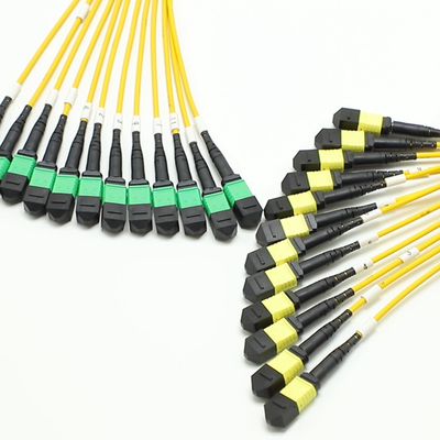144F MTP MPO Fanout Cable SMG657A1 MPO APC đến MPO APC Breakout Fiber Optic Patch Cord