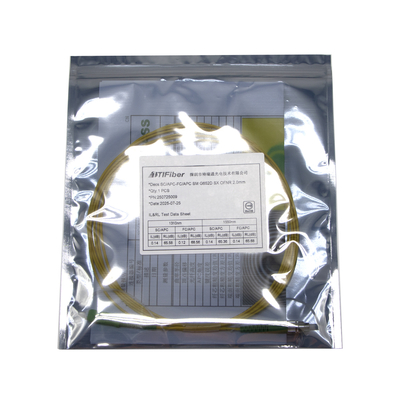 CATV Telecom 3mtrs FC SC APC 9 / 125um Jumper Low Insertion Loss Patch