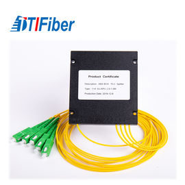 Bộ chia sợi quang hệ thống FTTX 1x4 SC / APC Hộp ABS PLC 1260-1650 Bước sóng hoạt động