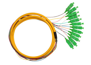 Mạng truy cập quang SC APC Simplex Fiber Pigtail với Cáp quang màu vàng SM