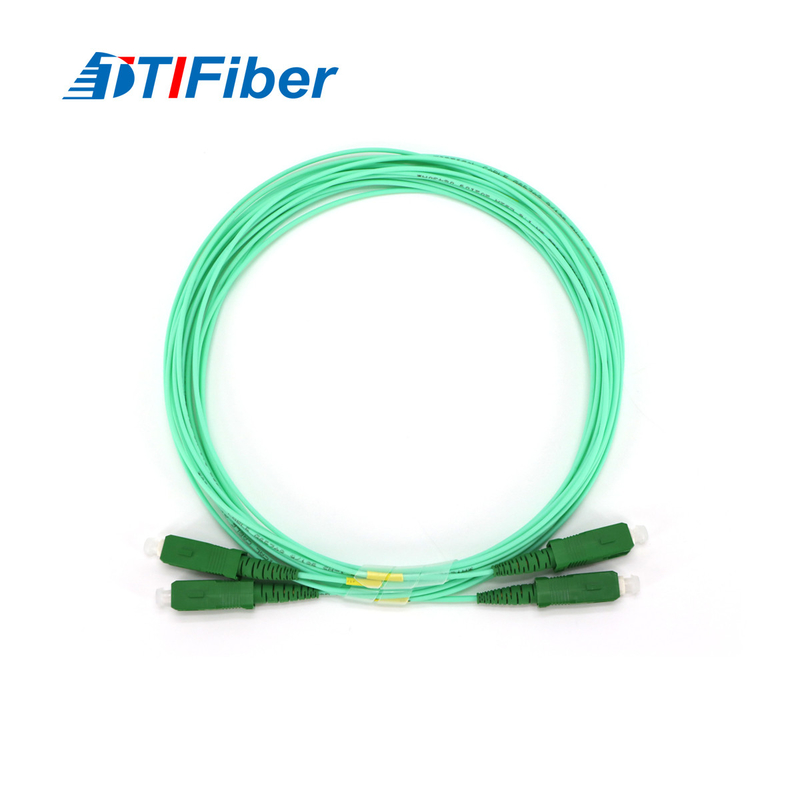 Châu Âu Hotsale Giao tiếp Sử dụng Áo khoác màu Aqua Chế độ đơn Đầu nối Simplex SC Cáp quang Sợi quang Patch Cord Cáp