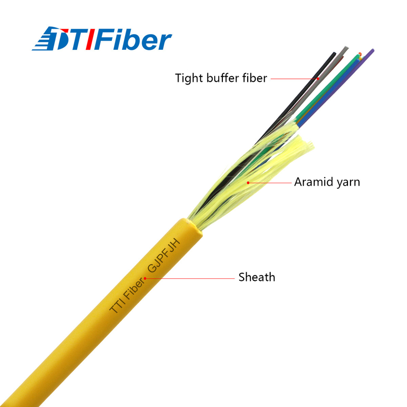GJPFJH Bộ đệm chặt chẽ Multicord Cáp quang đơn mode cho trong nhà
