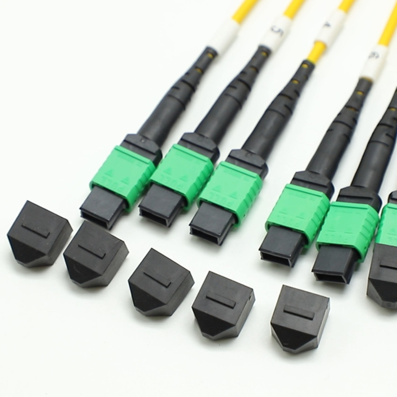 100G 200G MPO Nam nữ 8 12 16 24 Sợi đến MPO nữ nam dây vá sợi quang cho dây điện mật độ cao trong không gian nhỏ