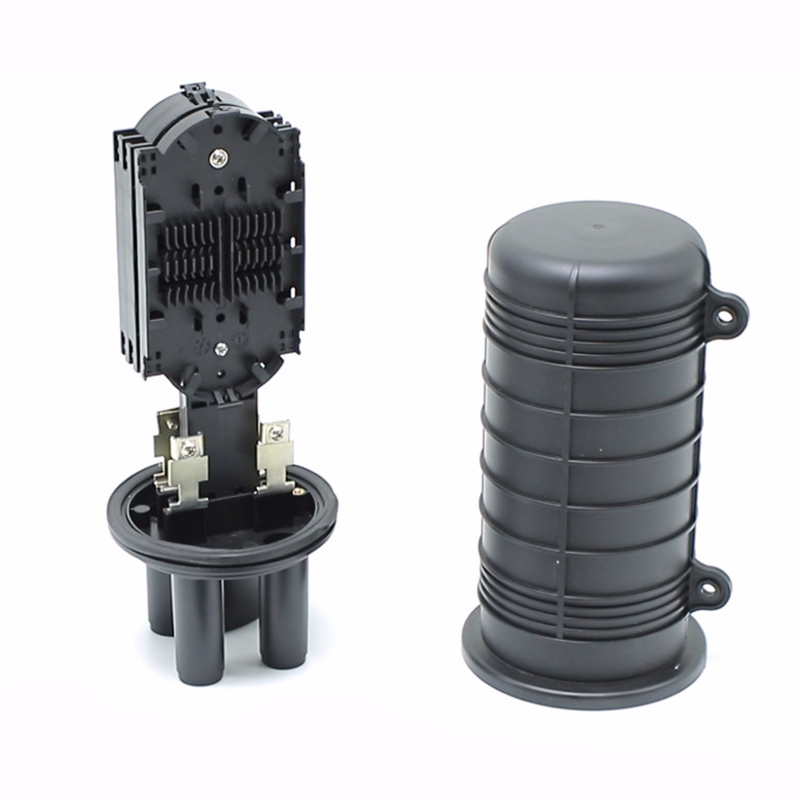 Hộp sợi quang 2 Input 2 Output 12 Core 24 Core 36 Core Black Fiber Splice Closure