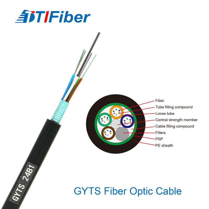 GYTS SM Cáp quang bọc thép ngoài trời 24 lõi dưới lòng đất